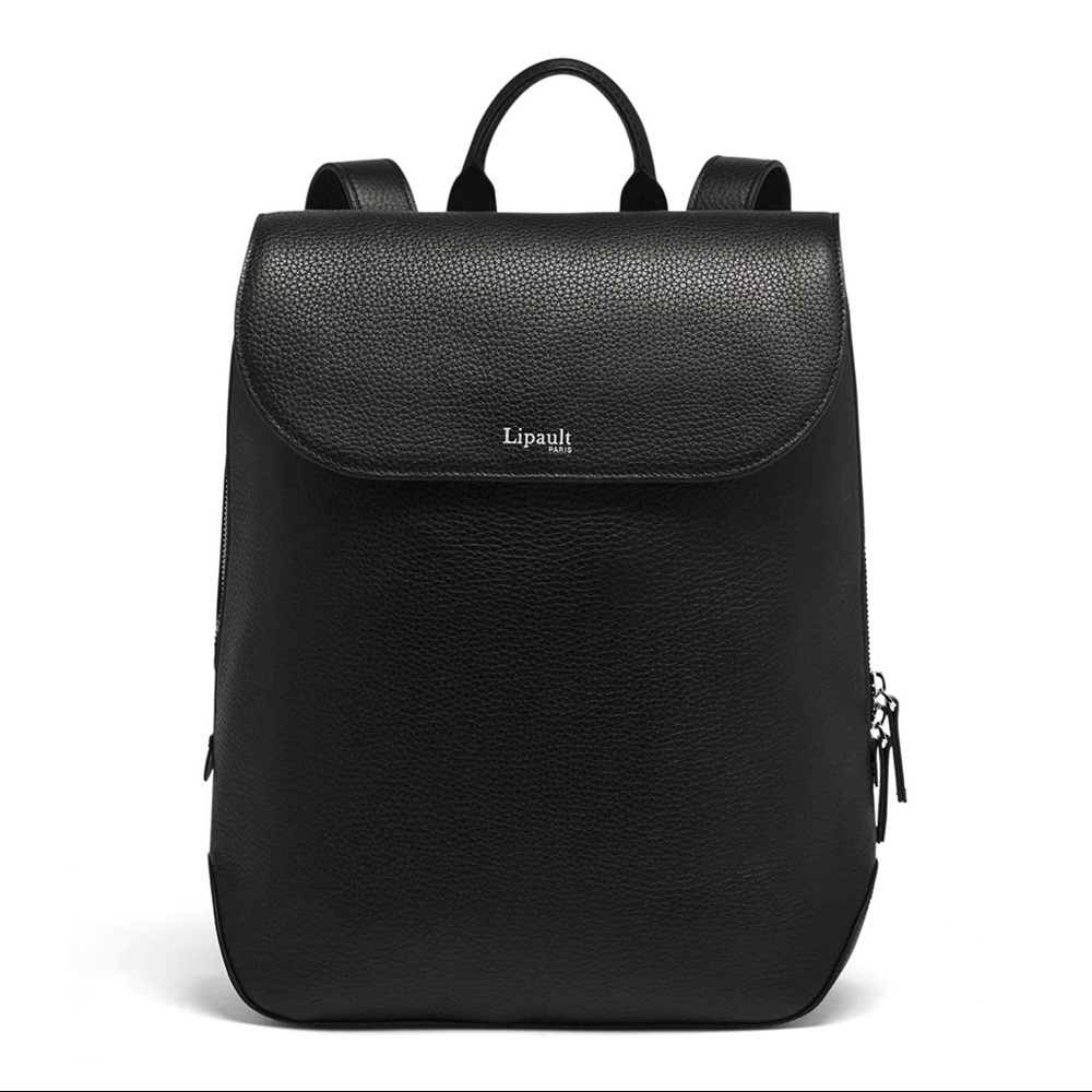 Lipault Invitation Medium Leather Laptop Backpack